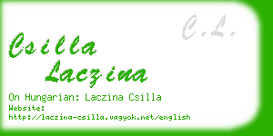 csilla laczina business card